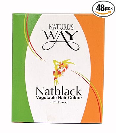 Natures Way NATBLACK (Vegetable Black Hair Colour) 36 packs x 20 grams