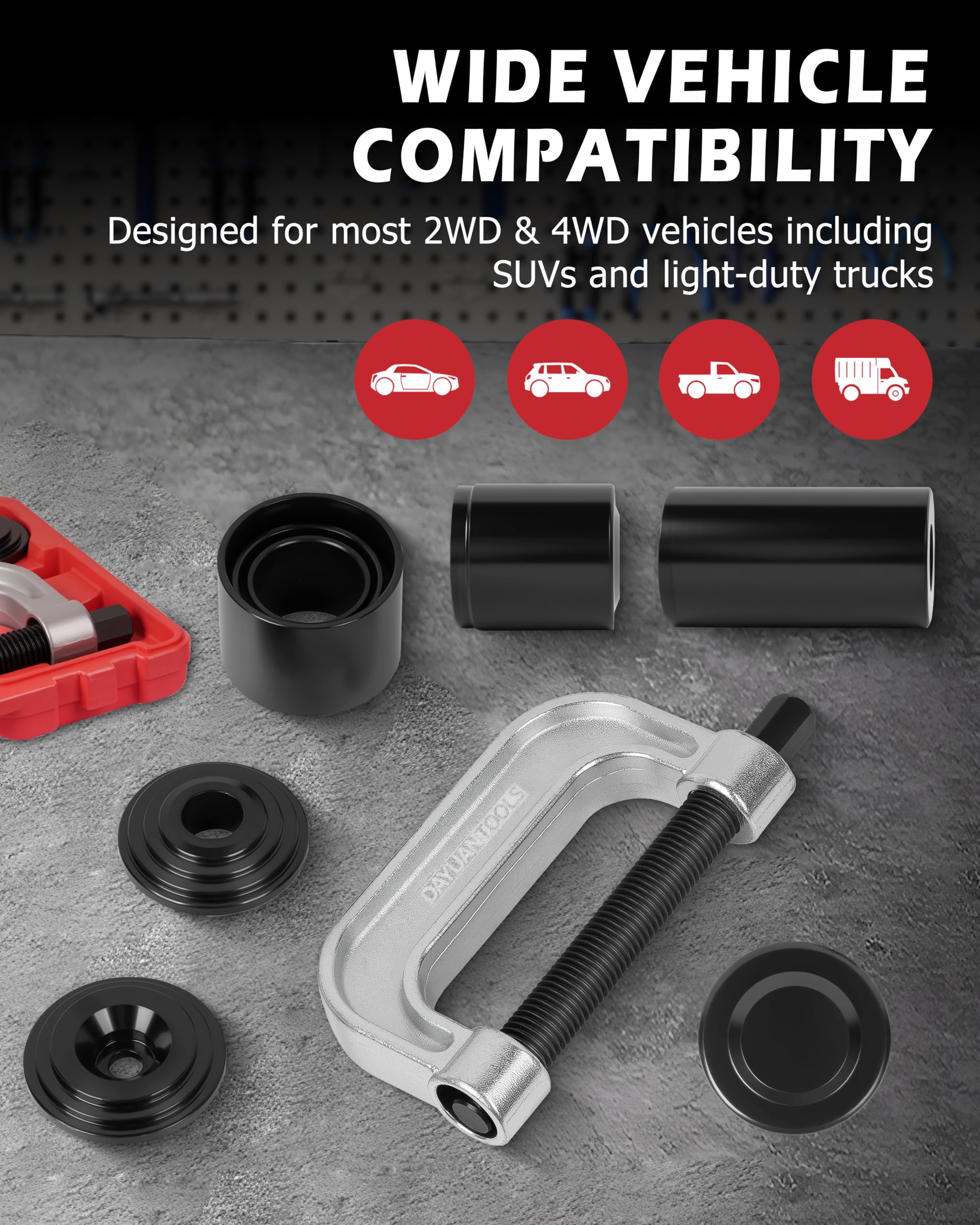 DAYUAN 4 in 1 Estrattore per Qiunti a Sfera e Giunti a Sfera Articolati, Ball Joint Service Tool Kit