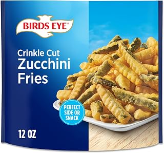 Birds Eye Crinkle Cut Zucchini Fries, 12 oz Frozen Veggie Snacks - Crispy Breaded, No Artificial Flavors, Oven-Ready