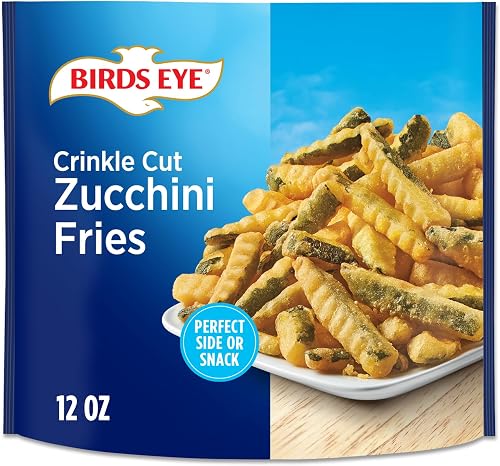 Birds Eye Crinkle Cut Zucchini Fries, Frozen Vegetable Snack, 12 OZ Bag
