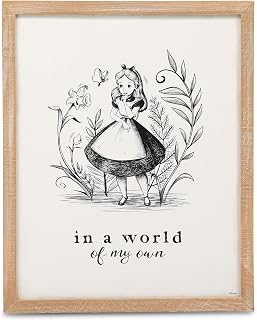 Disney Alice in Wonderland In a World of My Own Framed Wood Wall Decor - Vintage Alice in Wonderland Wall Art