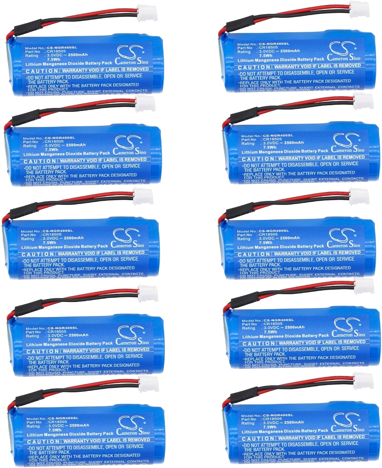 (10PCS) 2500mAh / 7.5Wh Battery for NextCentury RR4 Digital Displays, TR4 Transceiver PN:NextCentury CR18505