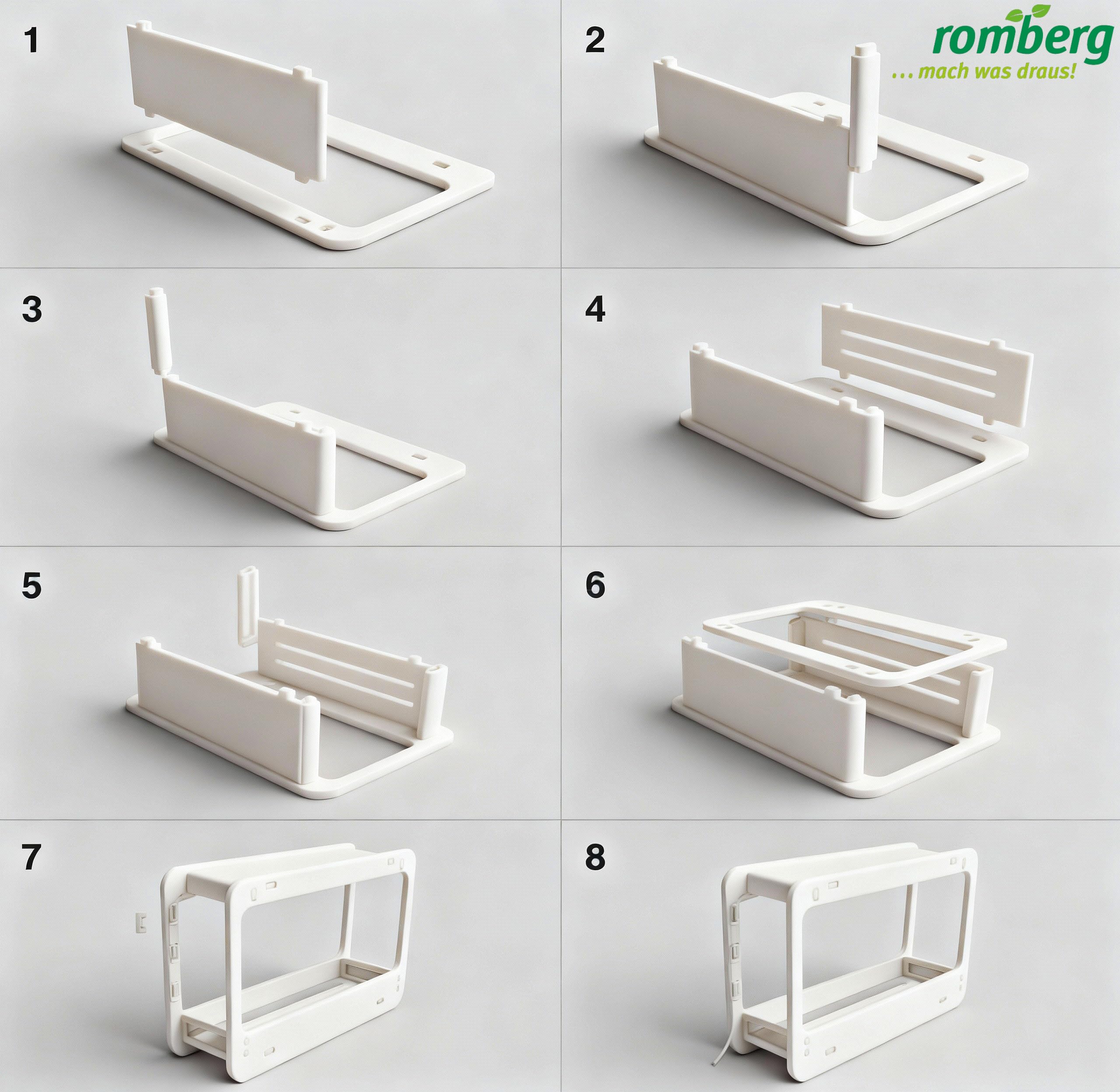 Romberg Homegarden Mini Serre d'intérieur avec éclairage LED Blanc 50,5 x 21 x 40 cm