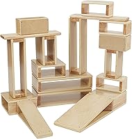 Vista 1 de ECR4Kids Hollow Block Set, Wooden Toys, Natural, 18-Piece