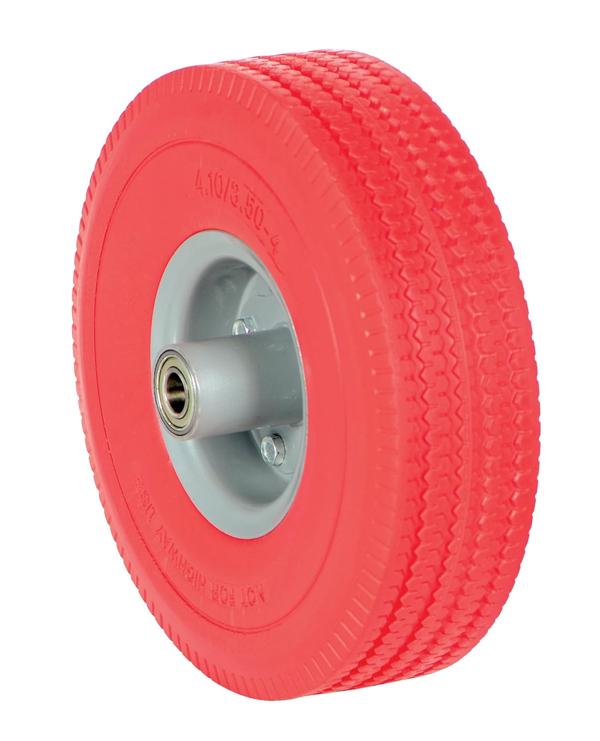 Vestil UFRD-10-WHL-58 Urethane Solid Foam Wheel for Aluminum Hand Truck, 300 lbs Capacity, 10" Diameter, Red