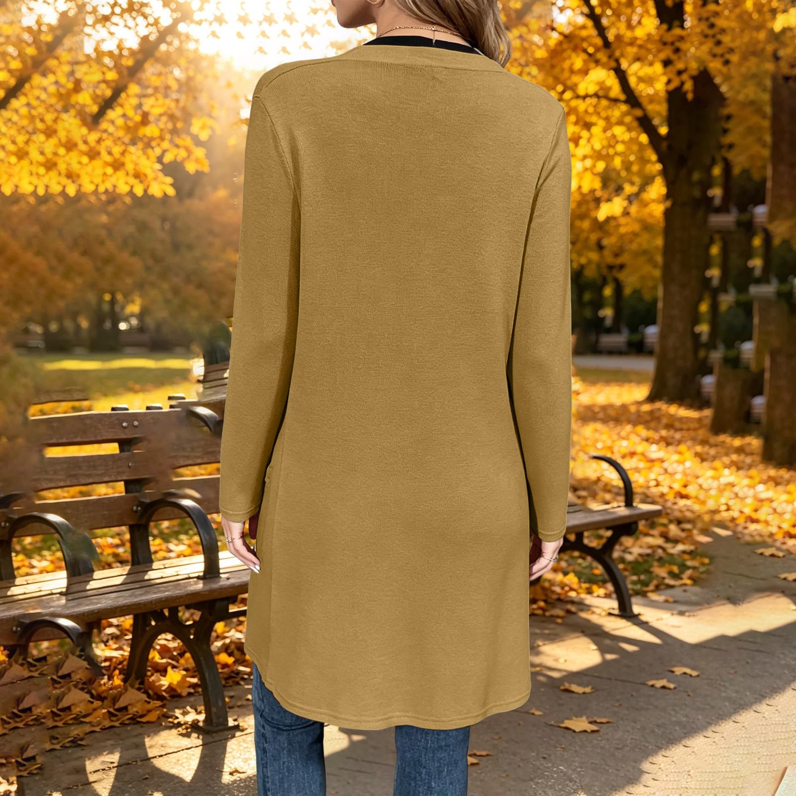 Cardigan Donna Leggero a Maniche Lunghe Maglione Tinta Unita Comodo Casual | Tessuto morbido e piacevole sulla pelle, comfort quotidiano, vestibilità comoda, ideale per casa ufficio e tempo libero