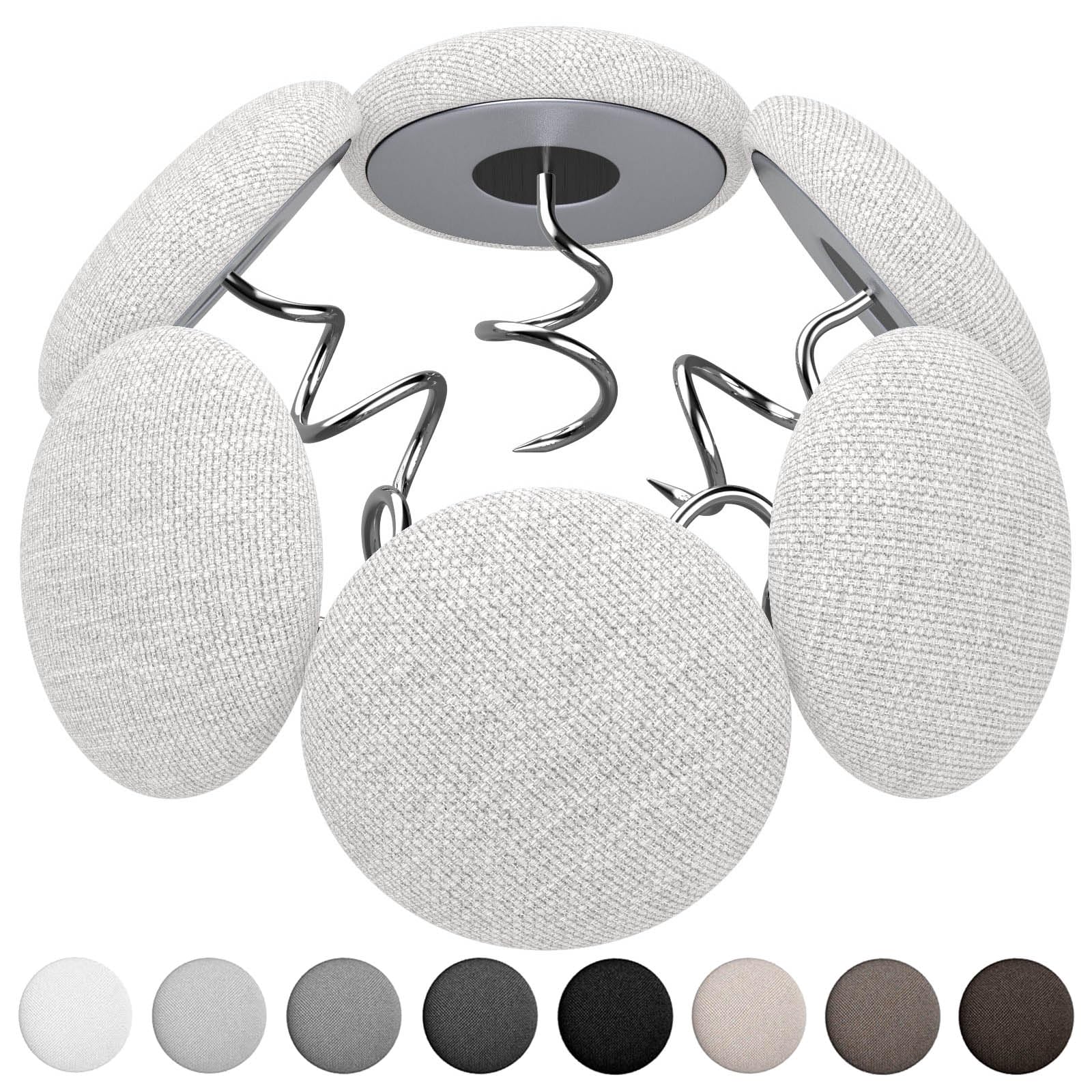 12 colors fabric covered button twist pins dust ruffle pins- for sofaupholsteryarmchair caddies armrest coversbed skirts slipcovers headliners rice white 12