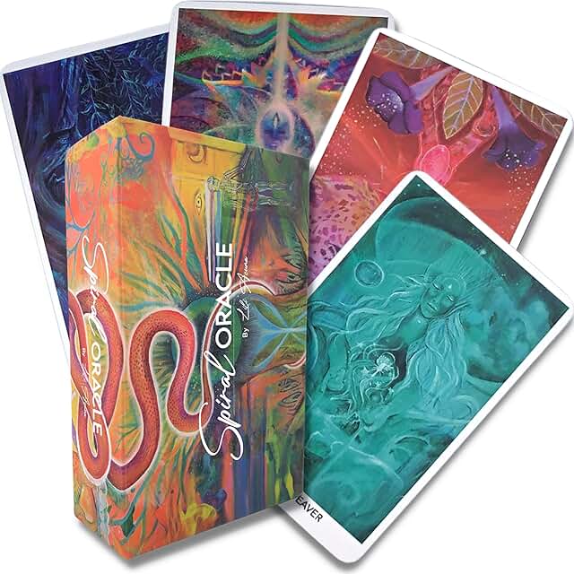 The Spiral Oracle Cards Decks with Guidebook | 62 Card Premium Oracle Deck with Box and Guide Book | Spiritual Cards | Ene...