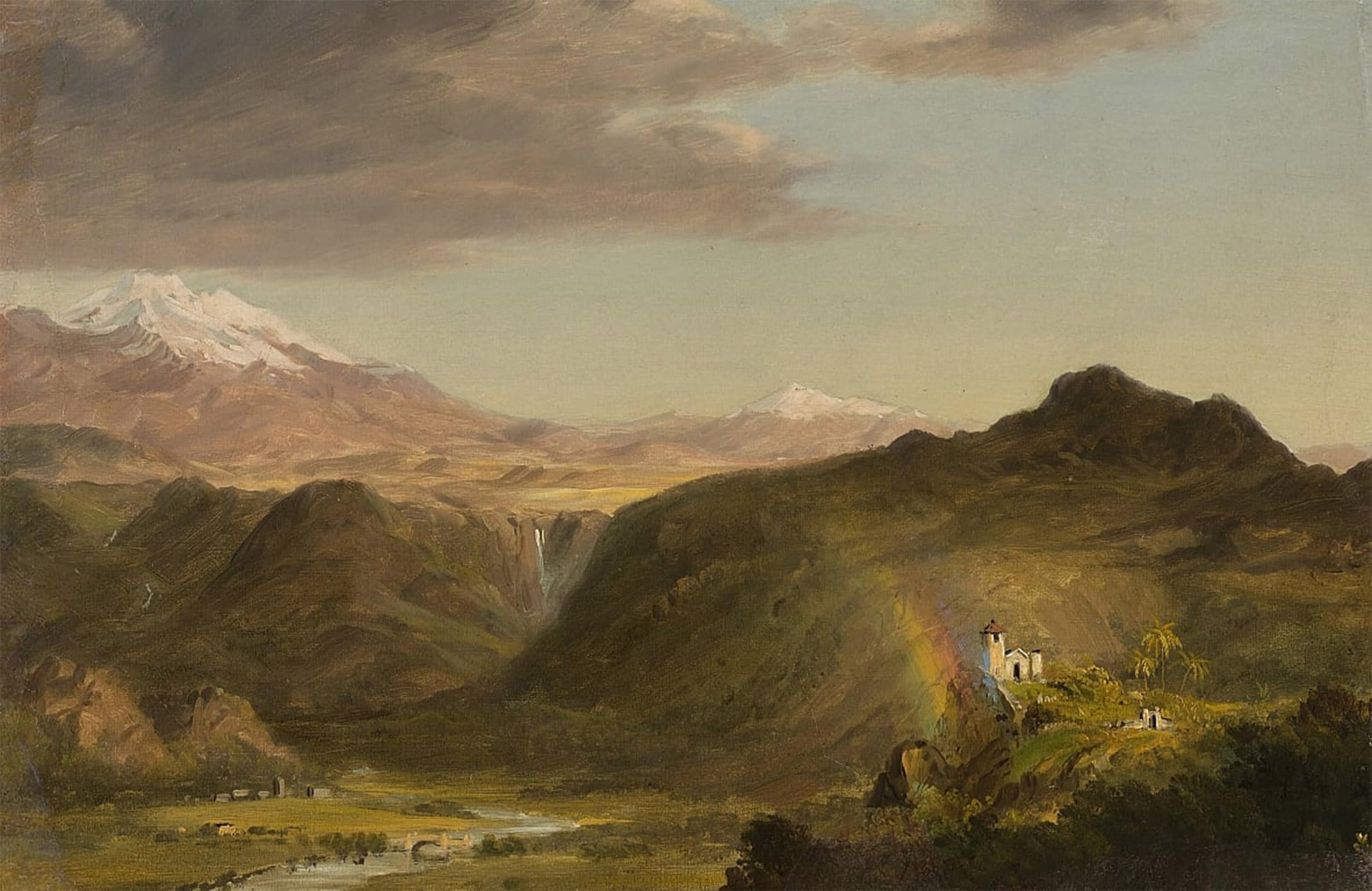POSTERIIk Vintage Print Pop Art Landscape Artwork South Landscape by Frederic Edwin Church Art Prints for Office Home Decor 60x90cm