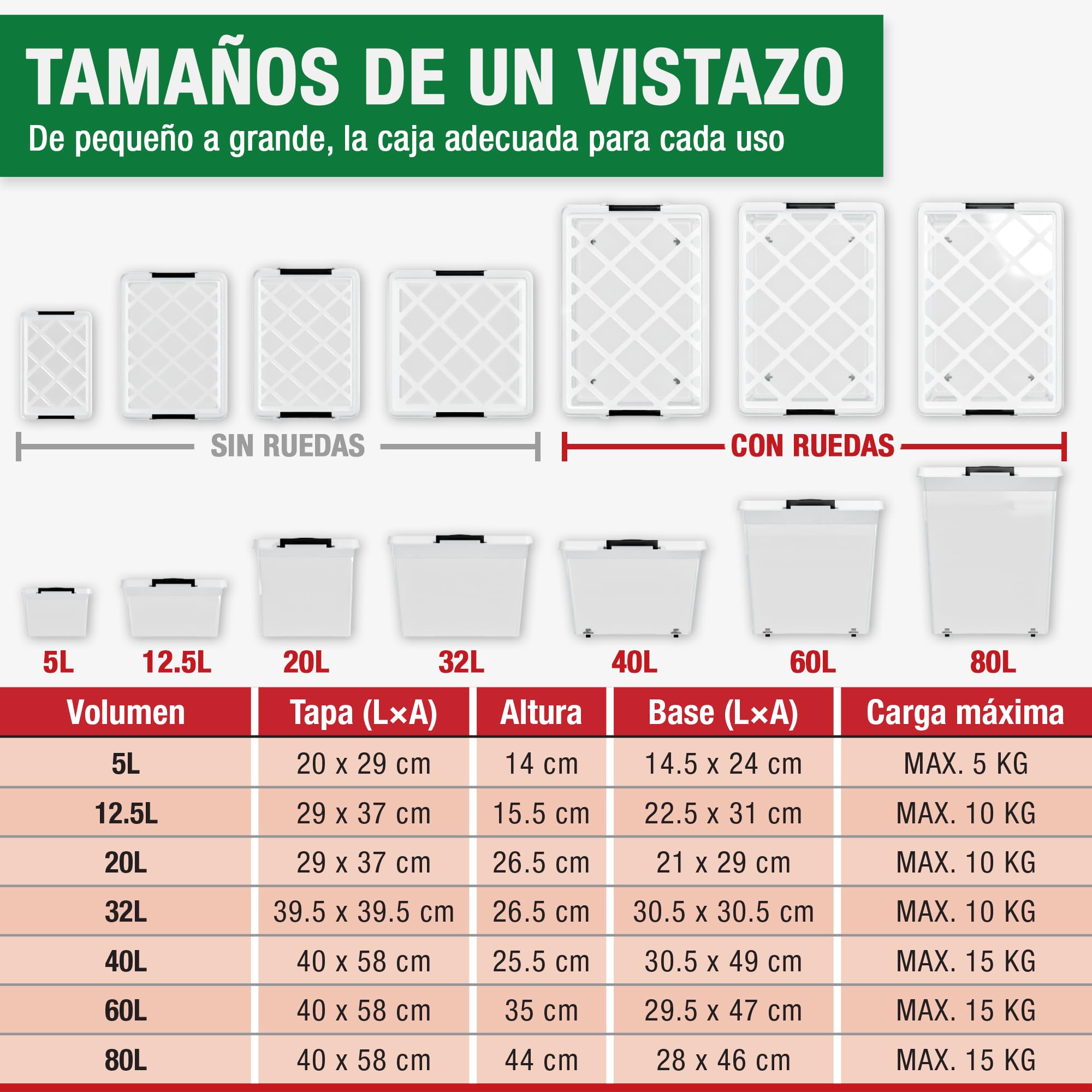 ATHLON TOOLS 4 cajas de almacenamiento de 12.5 L con tapa, aptas para alimentos, clips de cierre, caja de plástico 100% transparente, cajas de ropa apilables