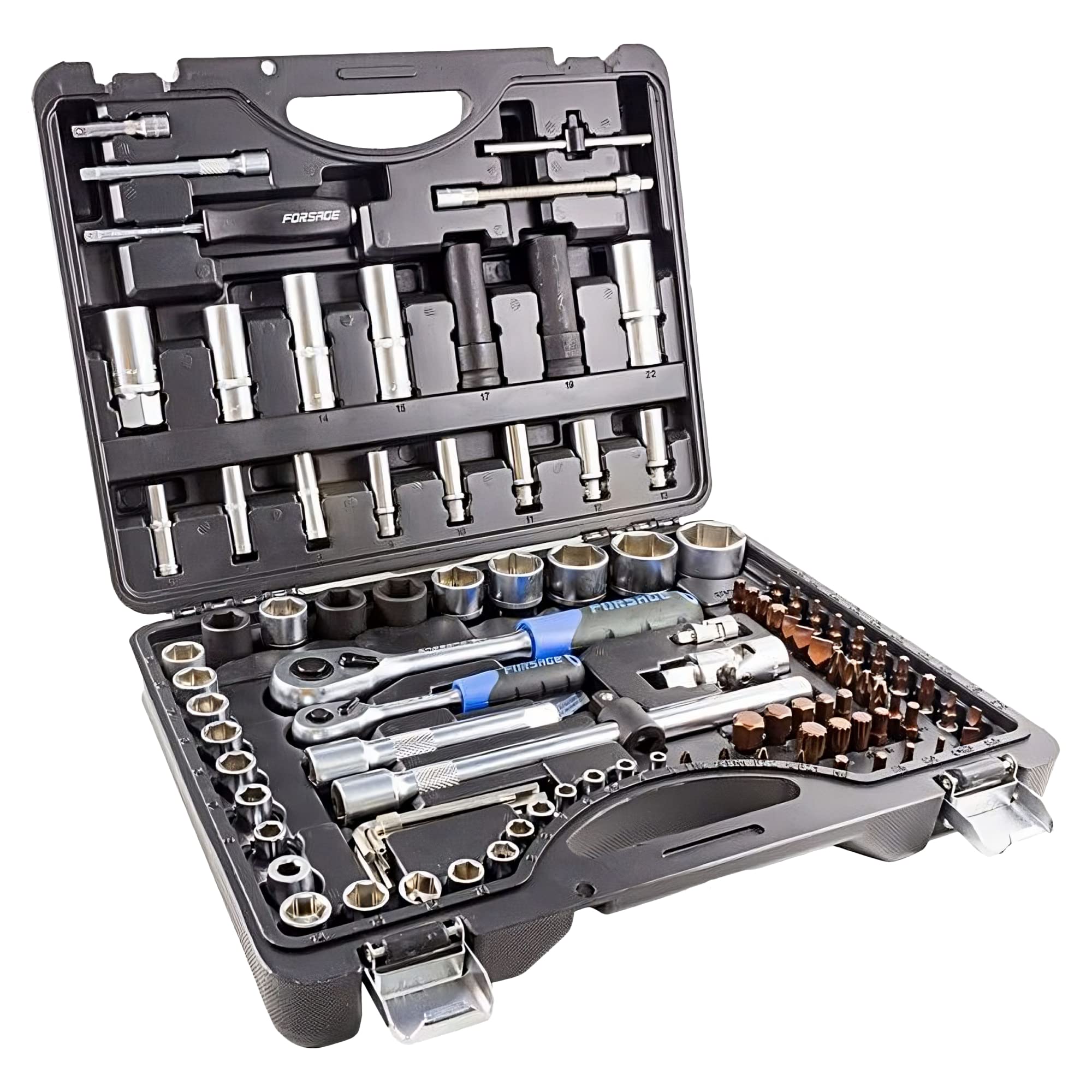 FORSAGESocket Tool Set Mechanics 100 Pieces Repair Multifunction Kit