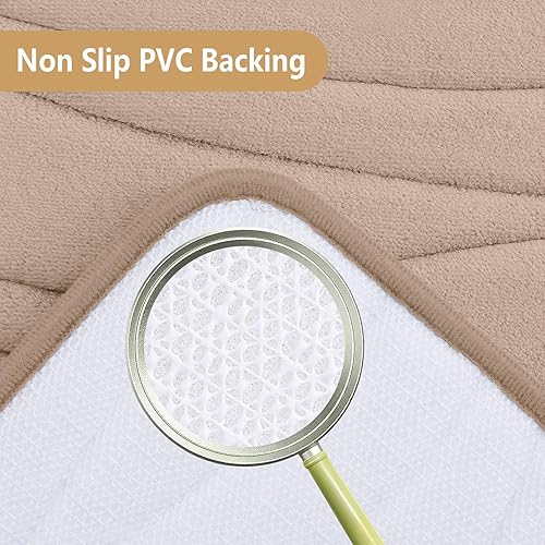 Miniatura 208 de Buganda - Alfombra de baño de espuma viscoelástica 24x16, tapetes de baño extra suaves y absorbentes, antideslizantes y lavables a máquina para el