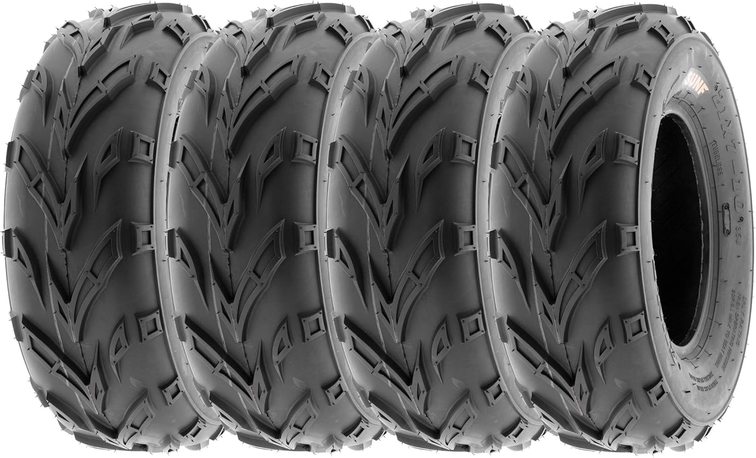 SunF ATV Tires 145/70-6 145/70x6 Mud Sand Muddy Sandy 6 PR A004 - SET of 4