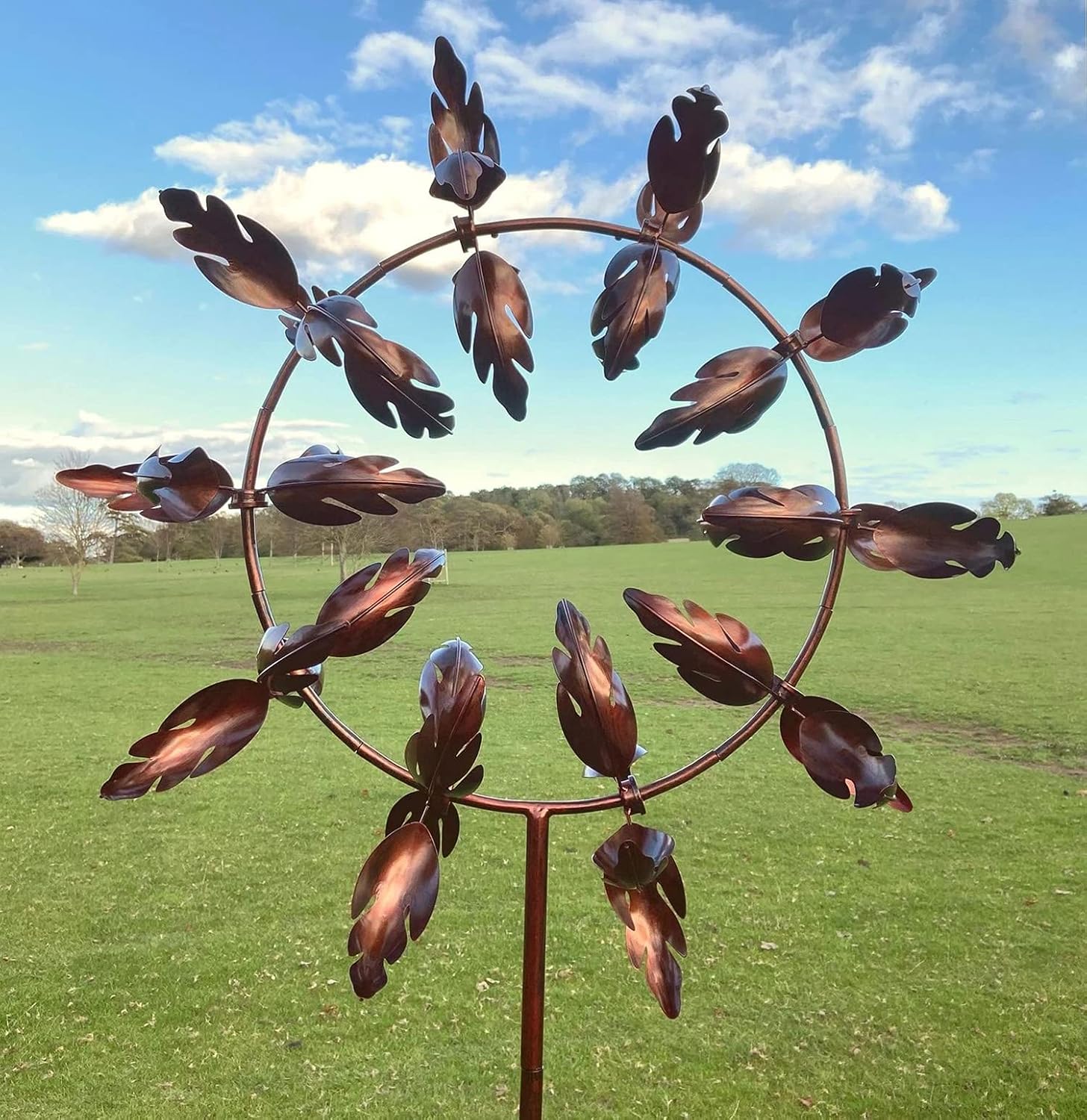 Magical Metal Windmill, Wind Spinners for Yard and Garden, 3D Wind Sculptures Spinners, Art Decorations for Garden Outdoor Yard Lawn Patio(Color:Silver)