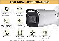 Vista 1 de Cámara IP de seguridad PoE 4K - Compatible con Hikvision DS-2CD2683G2-IZS UltraHD 8MP Vari-Focal EXIR Bullet resistente a la intemperie 0.110-0.472