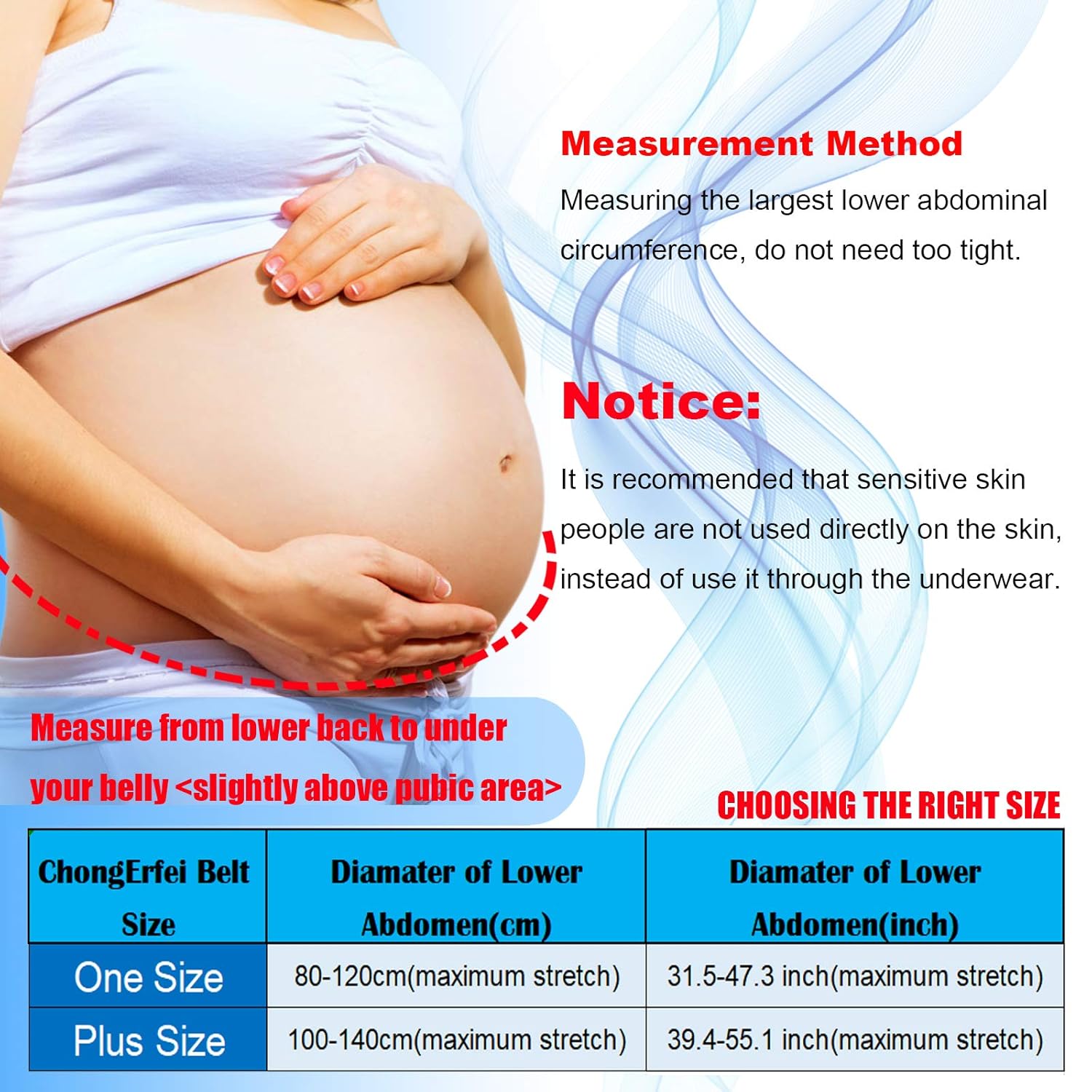 Maternity Belt Pregnancy Belly Band Waist Abdominal Back Belly Band Support Brace, Beige, One Size : Clothing, Shoes & Jewelry