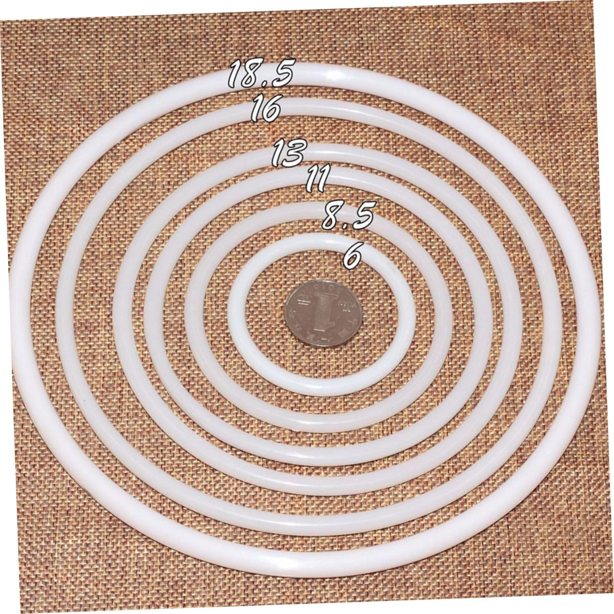 Cabilock 10pcs Dreamcatcher Ring Wrapping Circles DIY Dreamcatcher Materials Plastic Ring for Craft Accessories