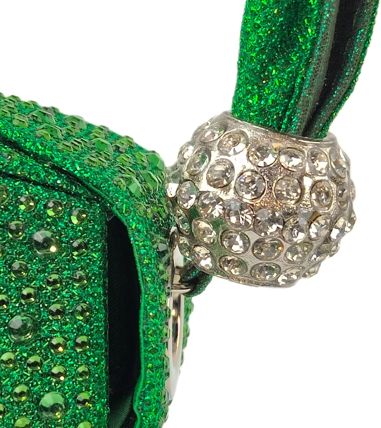 Women Rhinestone Unique Evening Bag Triangle Handbag Wristlet Clutch Purse Wrist Bag - Image 5