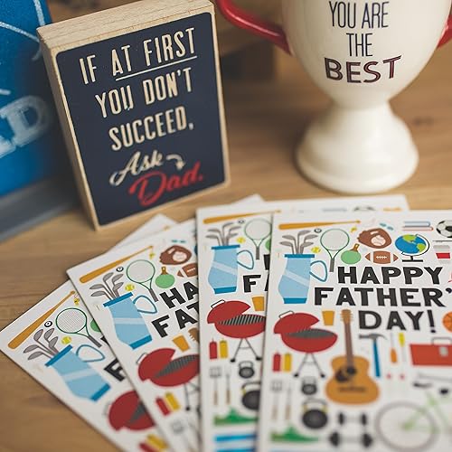 Miniatura 3 de Tiny Expressions - Tarjetas del día del padre para papás, abuelos, tíos y amigos con sobres  Paquete de 4  A todo color interior y exterior (4