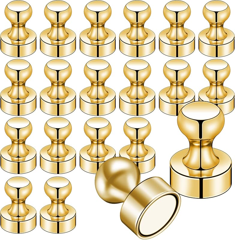 LOVIMAG Fridge Magnets 20Pcs, Magnet for Refrigerator Whiteboard, Gold