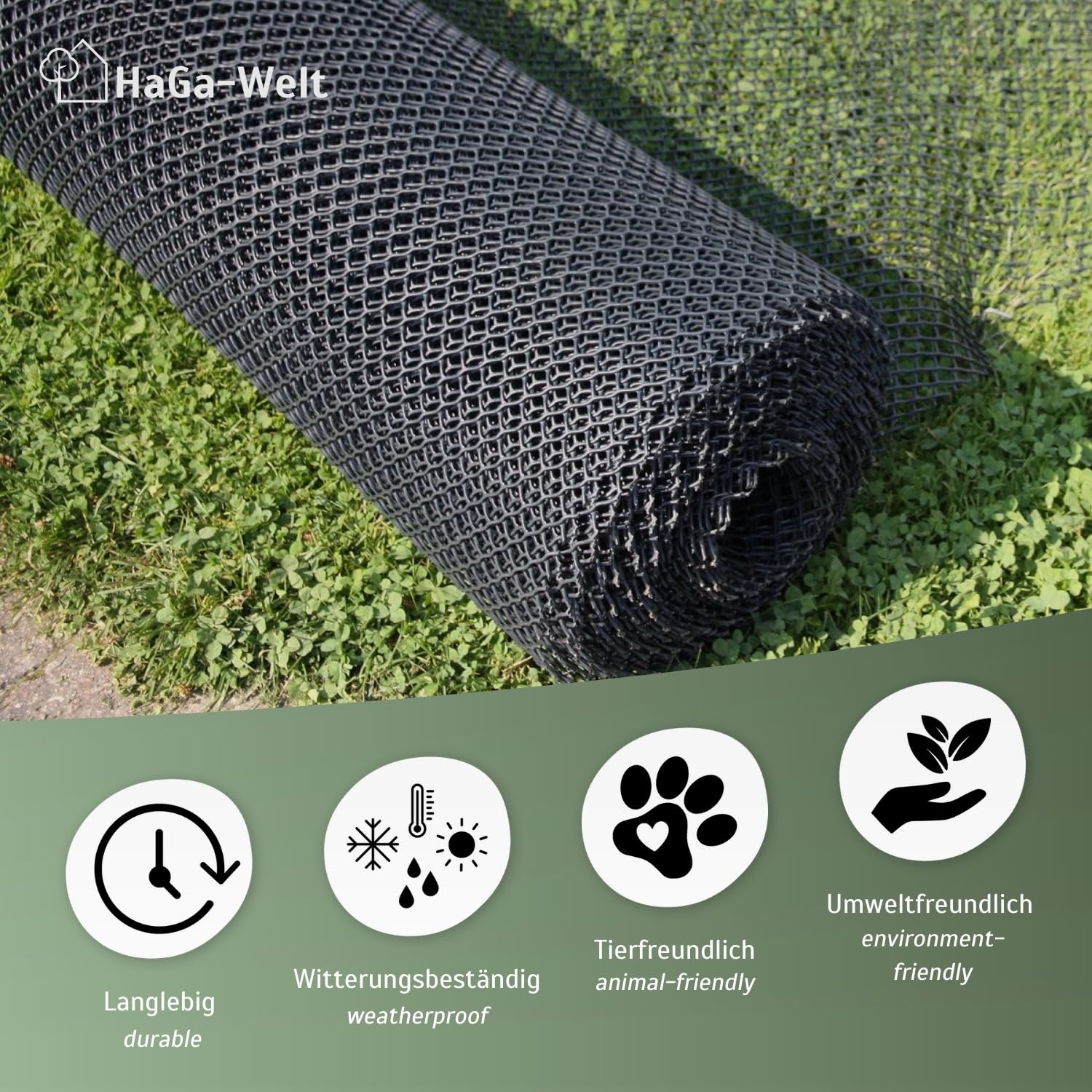 HaGa Mardermatte 2m x 10m – Umweltfreundlicher Marderschreck Auto – Robuster Marderschutz für Auto – Marderabwehr befahrbar