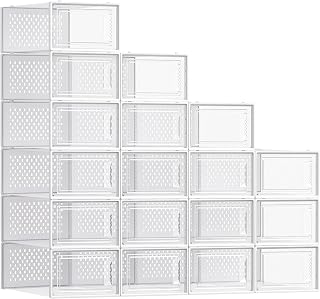 SONGMICS Schuhboxen, 18er Set, faltbar, stapelbar, für Schuhe bis Größe 44 | Sch