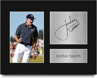 HWC Trading Jordan Spieth Gifts Signed Printed Autograph Golf Photo Display - US Letter Size