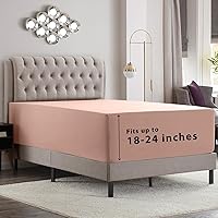 Vista 109 de Empyrean Charcoal Grey Extra Deep Pocket Fitted Sheet Full Size, Hotel Luxury Deep Pocket Full Size Fitted Sheet Only Easily Fits 18 to 24 Inch