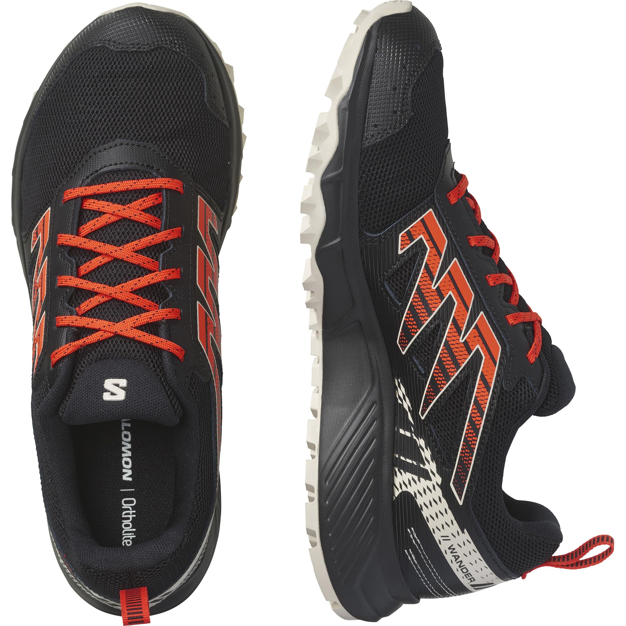 Salomon Wander Zapatillas de Trail Running Senderismo para Hombre, A punto para el aire libre, Comodidad mullida, Sujeción del pie segura