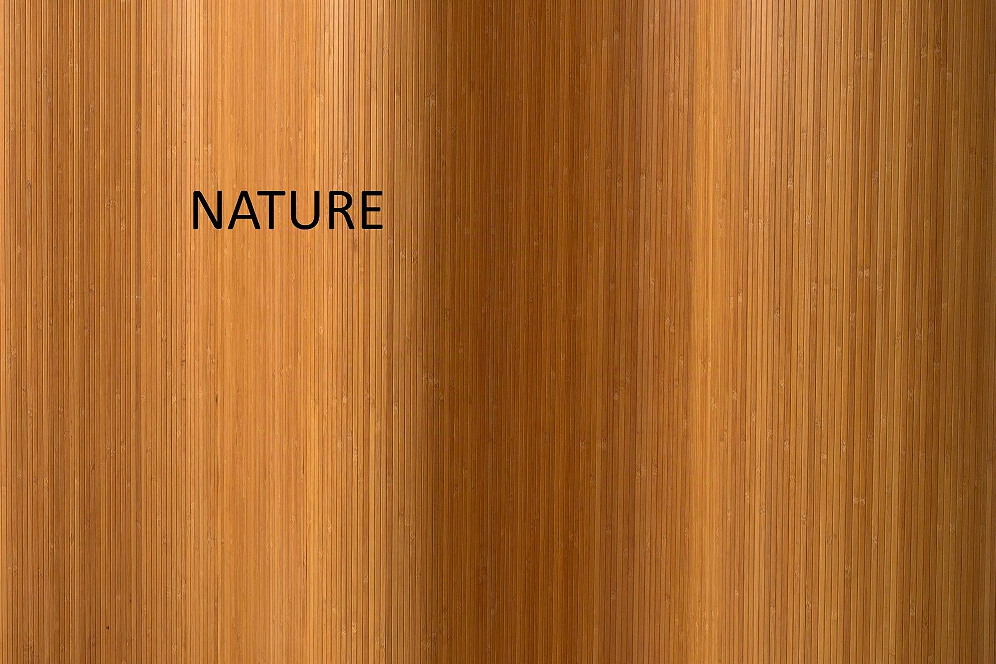 DE-COmmerce Paravent Double Face en Bambou (L x H) 244 cm (Largeur Variable) x 185 cm Cloison de séparation Paroi Pliante Shoji Brise-Vue Couleur : Nature