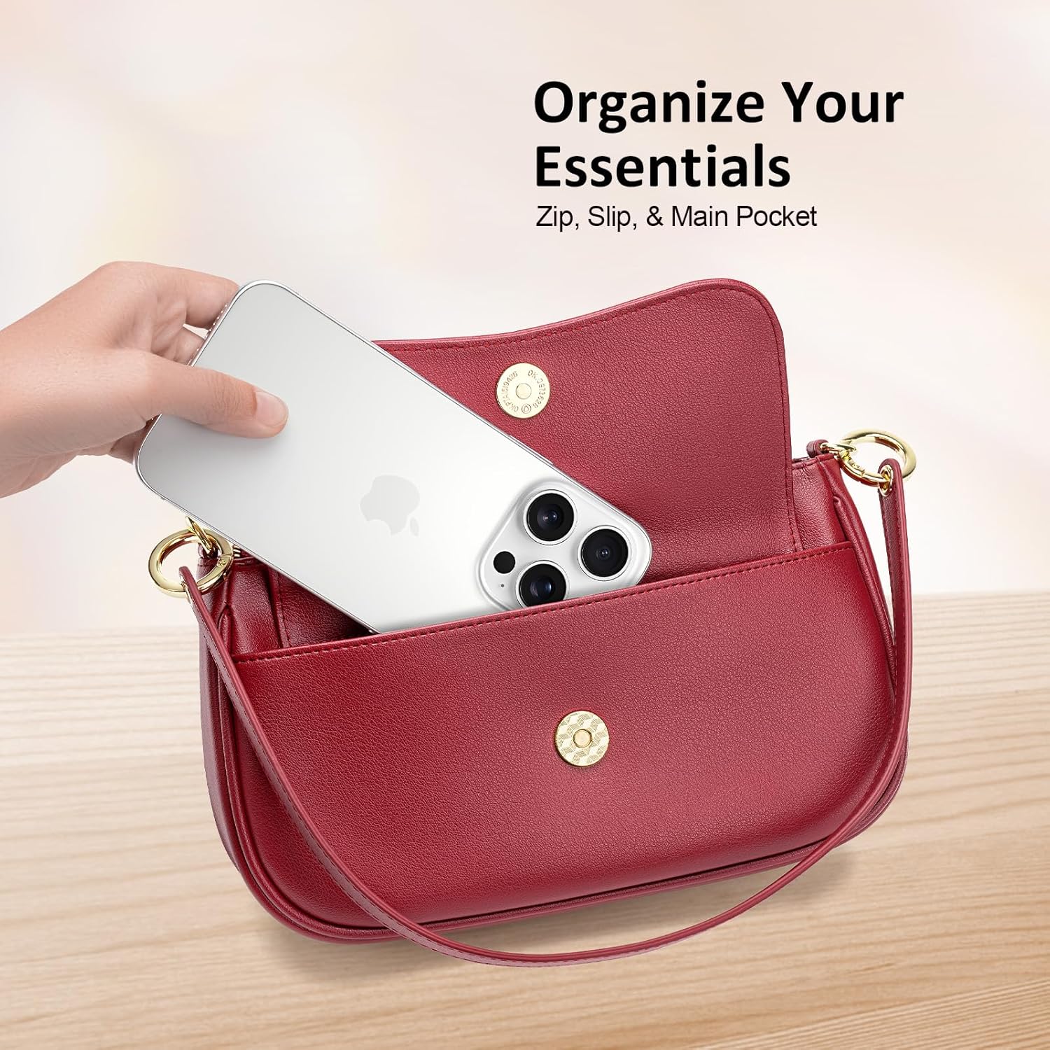 Peacocktion Small Shoulder Bag for Women Trendy Vegan Leather Crossbody Purses Handbags