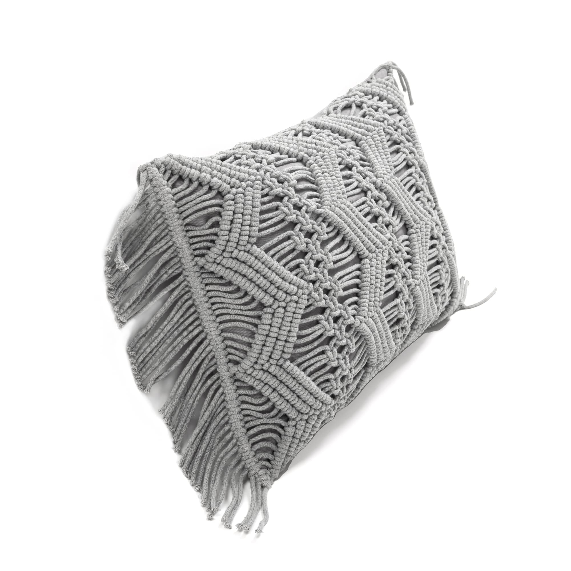Conjunto De 2 Almofadas Decorativas ECLIPTA 45 X 45 Cm Cinzento Sólido