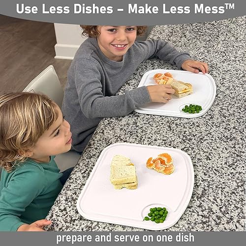 Miniatura 2 de Two Peas Juego de 2 platos para niños o platos para niños pequeños y tabla de cortar  irrompible  paja de trigo  Juegos de vajilla como platos