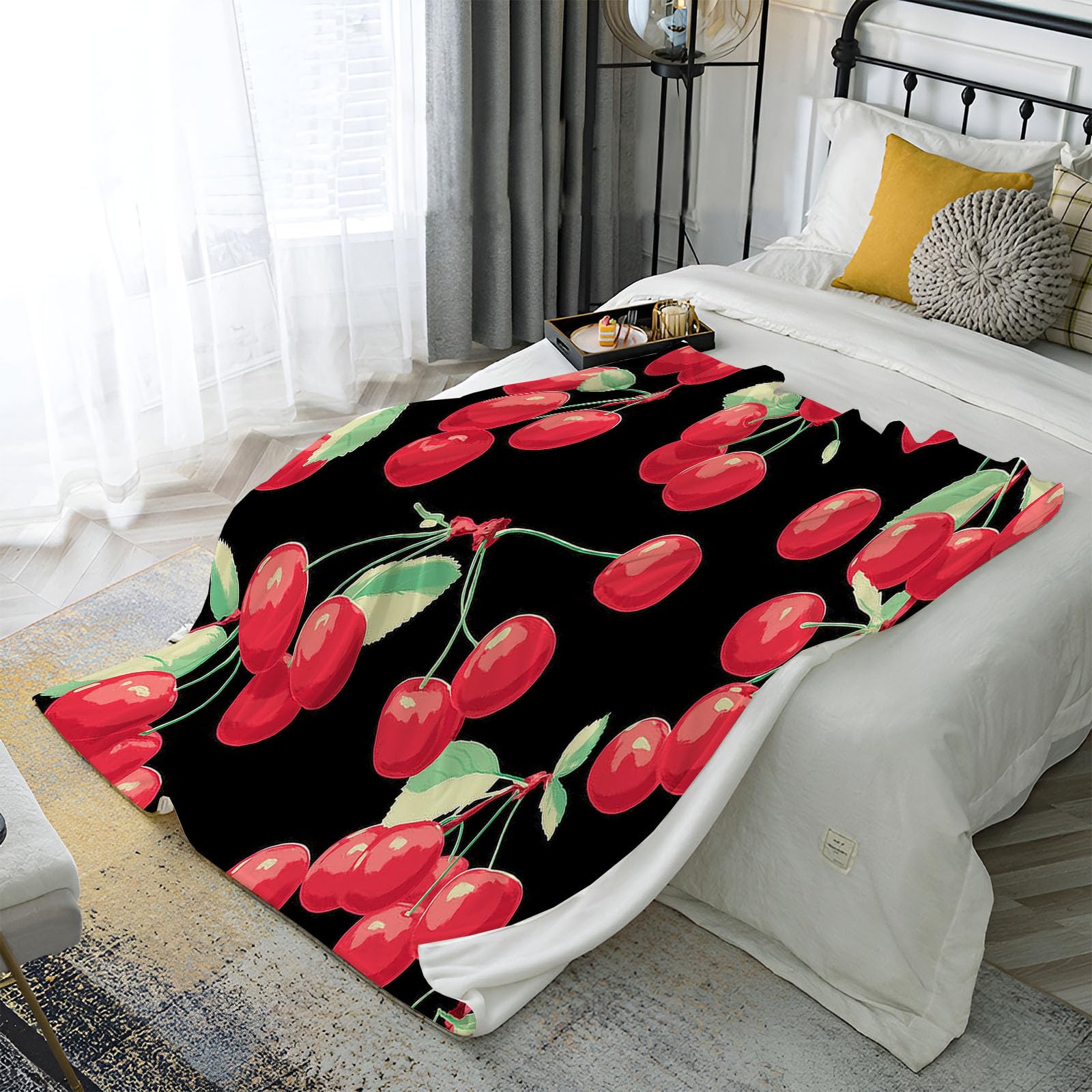 Plaid jeté de canapé doux et moelleux en flanelle thermorégulatrice