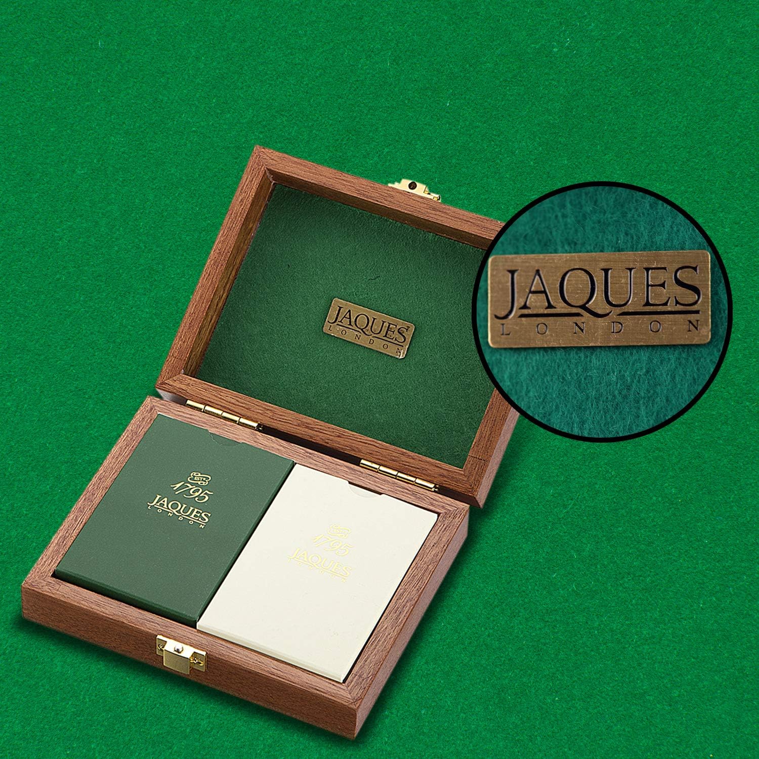 Premium Twin Pack Playing Cards - Luxury Mahogany Cased