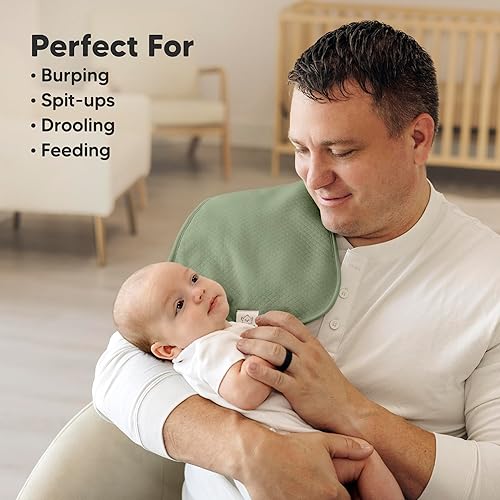 Vista 140 de Paños orgánicos para eructos para bebés niños y niñas, paquete de 5 paños de algodón súper absorbentes para bebés, trapos suaves y afelpados