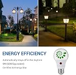 DEWENWILS 4-Pack Dusk to Dawn Light Bulb Led Outdoor Lighting, Smart Automatic On/Off Photocell Sensor A19 E26 Porch Light Bulb, 2700K Soft Warm White, 9W (60W Equivalent), 800 LM, UL Listed