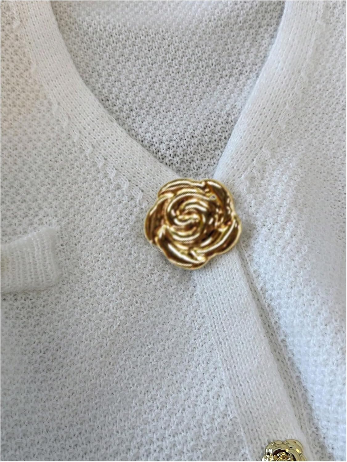 Verdusa Women's Old Money Clothes Floral Button Up Cardigan Sweaters Formal Fall Outerwear - Image 5