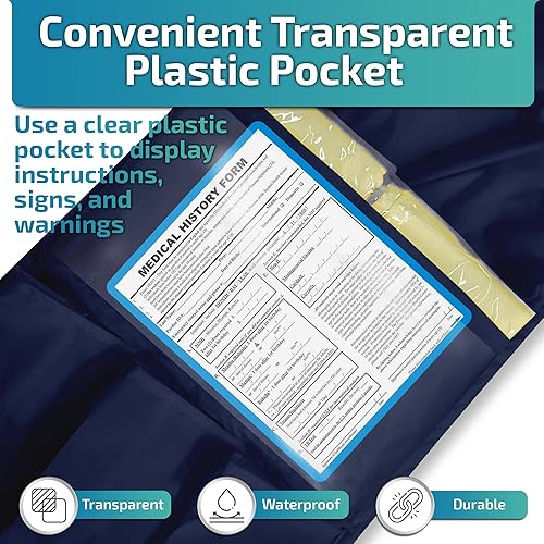 Miniatura 4 de Equipo de protección personal (EPP) Aislamiento Puerta Caddy, Nylon Oxford NFPA-701 Revestimiento ignífugo a gran escala 18.5 x 31 pulgadas, incluye