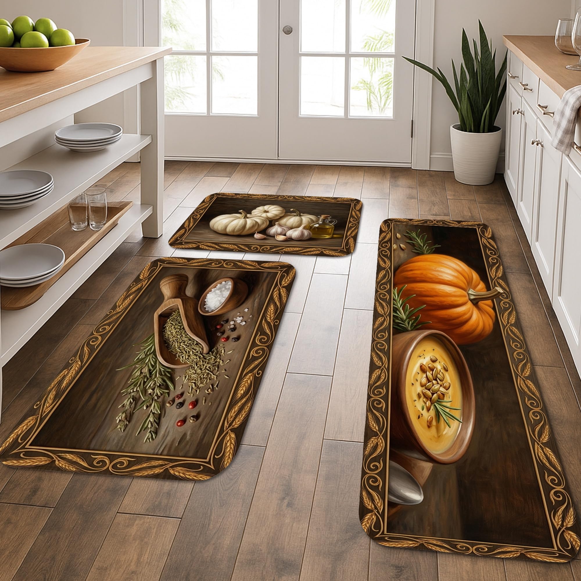 Tapis de cuisine rustiques lavables pour sol propre devant l'évier