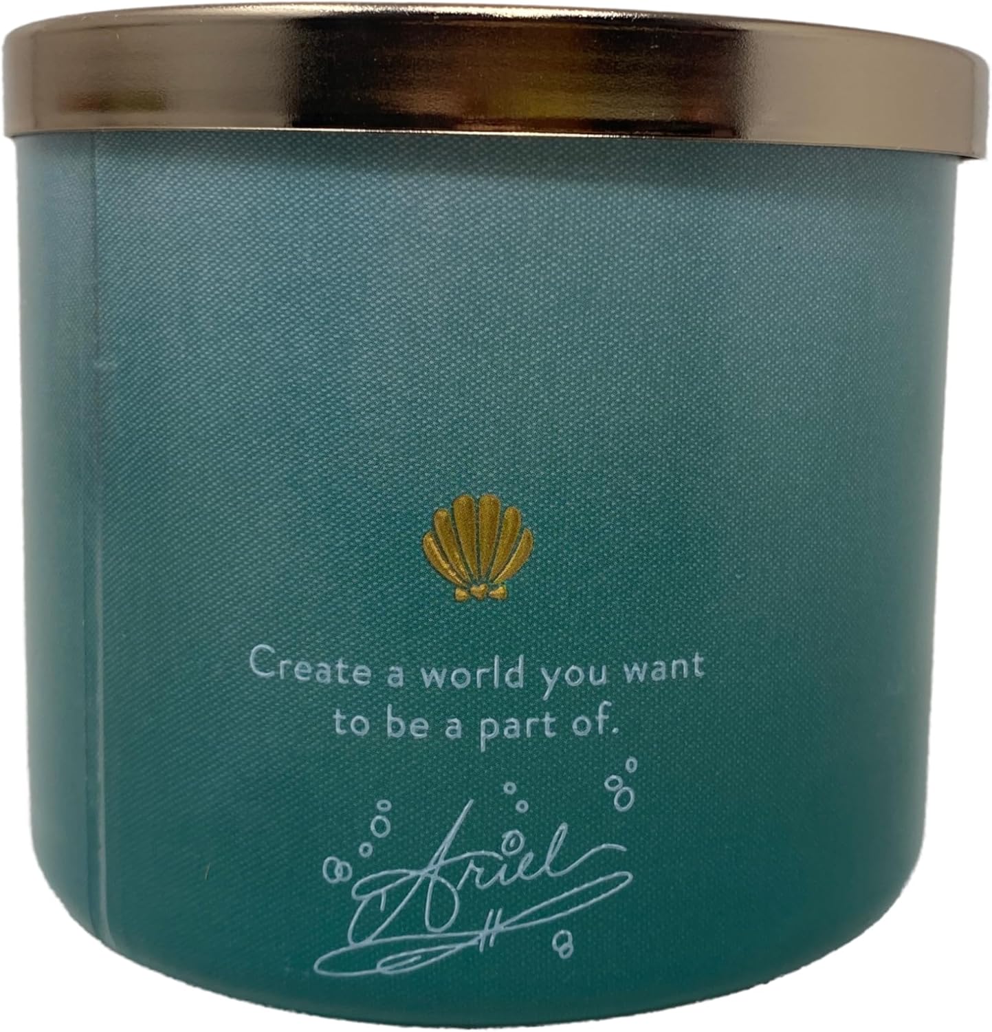 Bath & Body Works Limited Edition Princess Collection Ariel 3-Wick Candle with a Clay Baby Bar Soap.