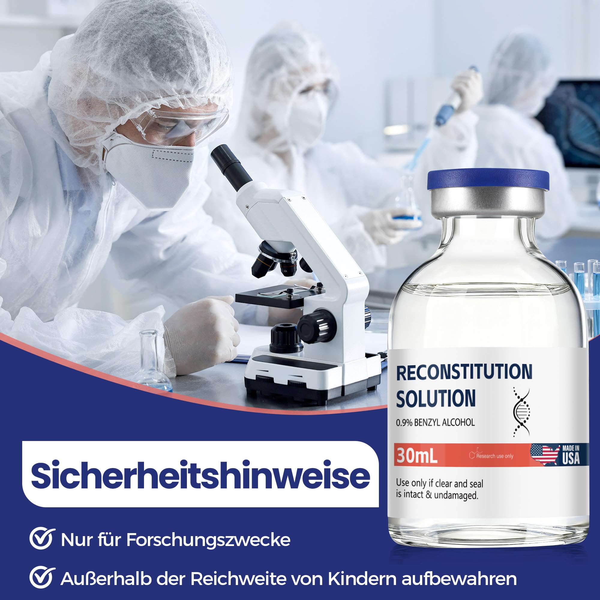 Jawell 2 Stück - 30 ml, hochwertige Glasflasche, mit dreifacher Versiegelung