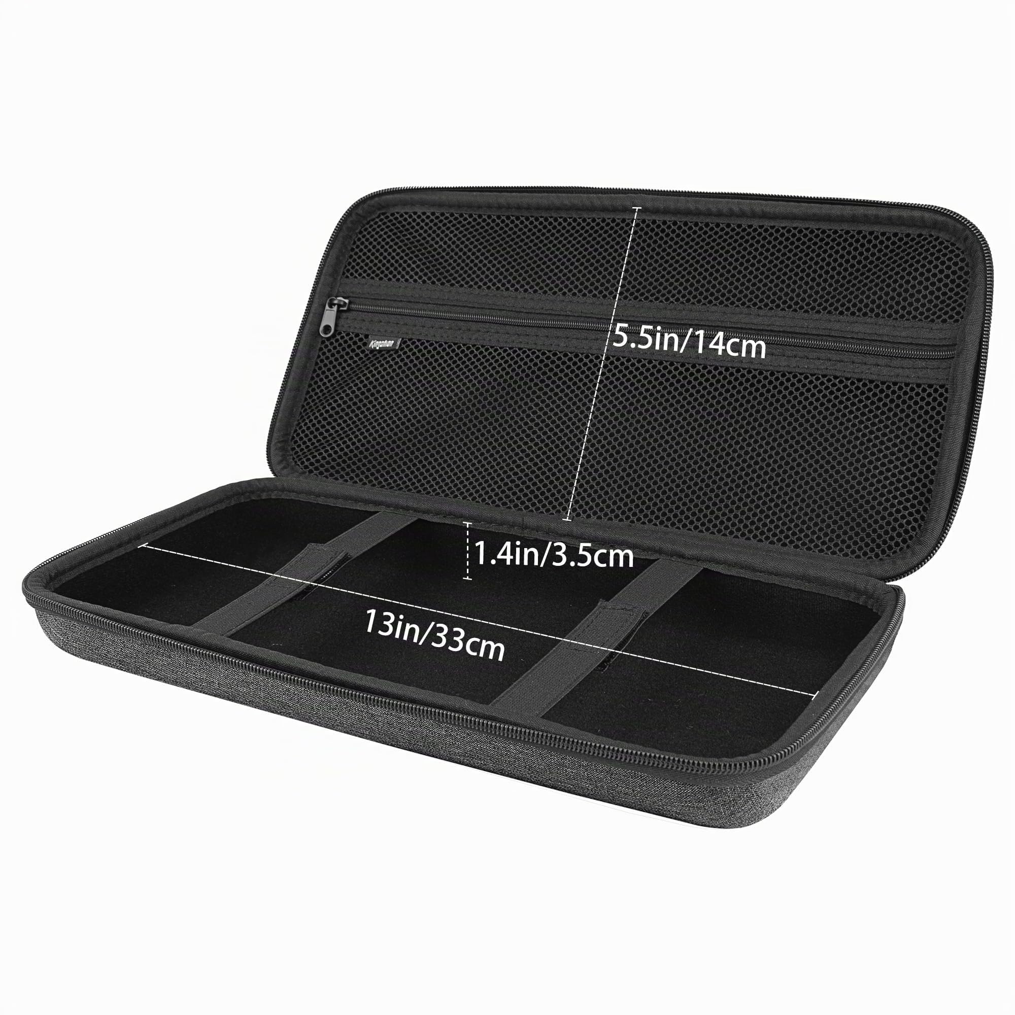Hard 75% Keyboard Case, Hard Travel Storage Case for 84 Key Portable Keyboard, Compatible with Keychron K2, Logitech POP - Dark Grey