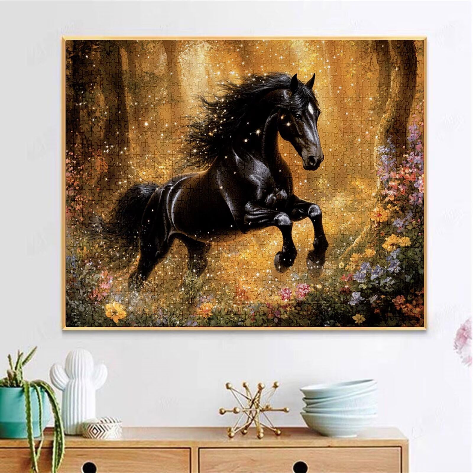 Puzzle 5000 elementów, 3 4 5 lat puzzle koń 6 7 8 lat zrównoważone gry edukacyjne z wysokiej jakości drewnianymi motywami dla dorosłych zabawa rodzinna układanka dla dorosłych, prezent na Boże