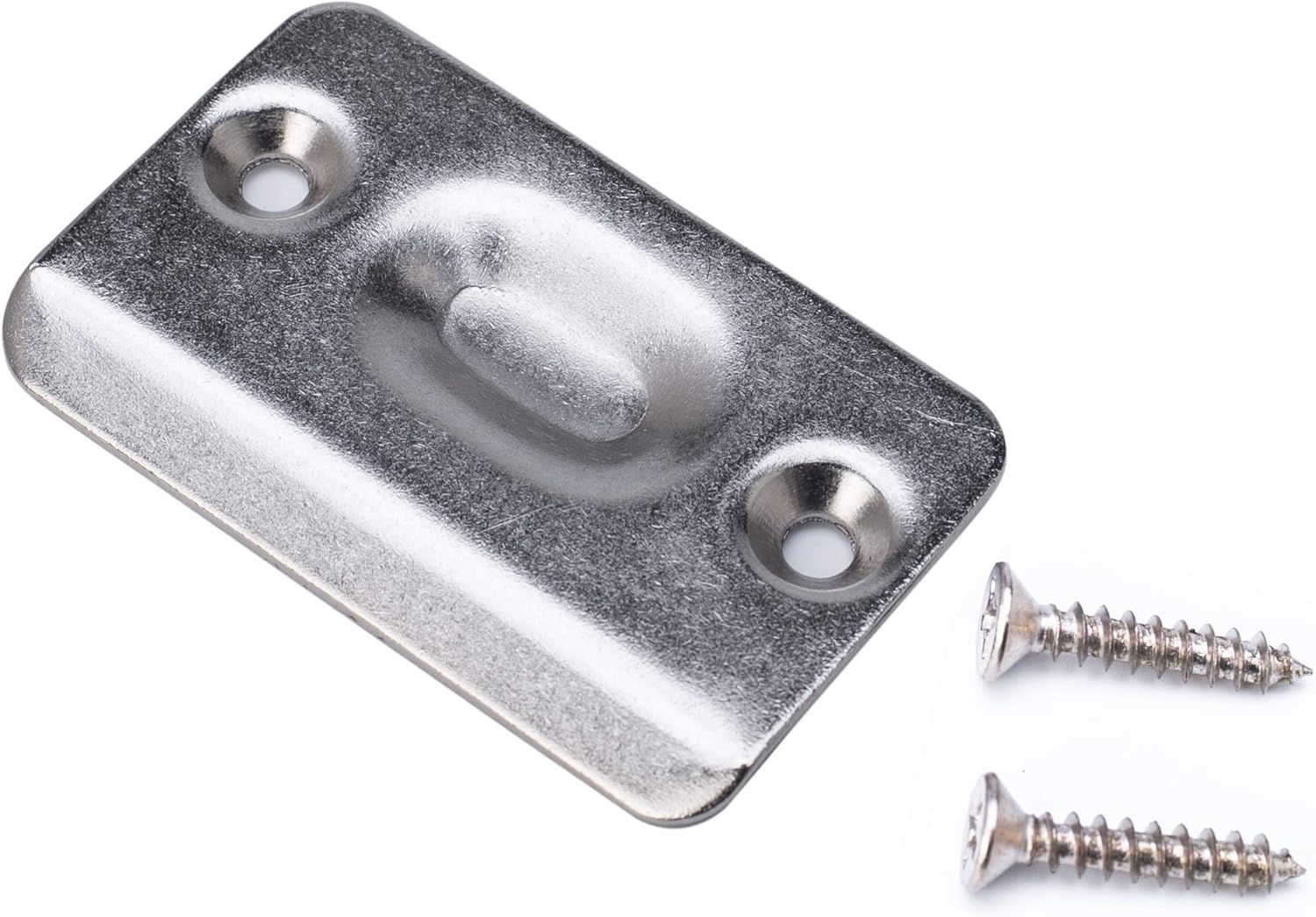 2 Pack Closet Door Ball Catch Cabinet Stainless Steel Adjustable with Strike Plate Drive-in Spring Ball Latches Brushed Stain Finish Ball Catch Hardware Rust Proof for Door Kitchen