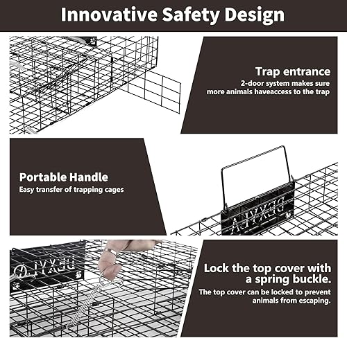 Miniatura 3 de Trampa de ardillas, captura y liberación humanitaria, puede atrapar varias ardillas o ardillas a la vez