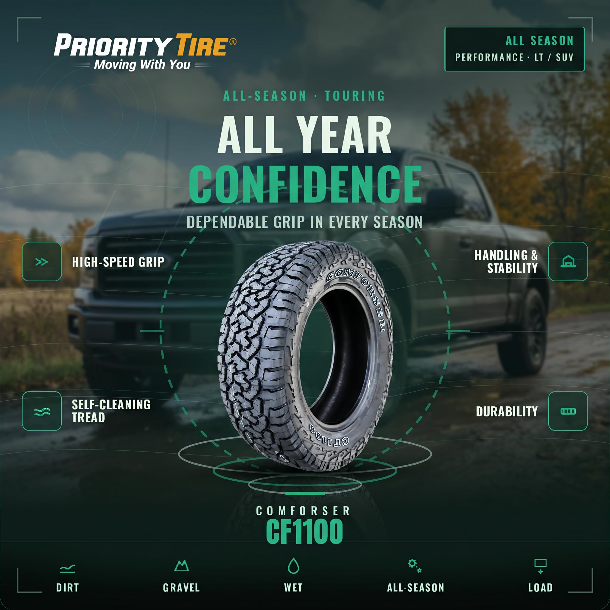 COMFORSER 31X10,50R15LT 109S CF1100 ALL TERRAIN