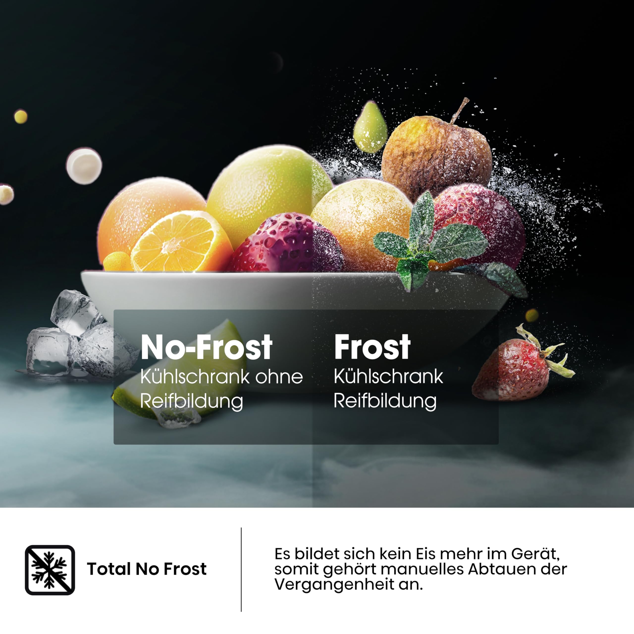 Hisense RB5P410SACC Kühl-Gefrierkombination/Boden-Kühlsystem/Moisture Fresh Crisper/Metal-Tech Cooling/0°C Fresh Box/Big Volume/410L(178+78)/Advanced/BxHxT: 59 – Bild 5