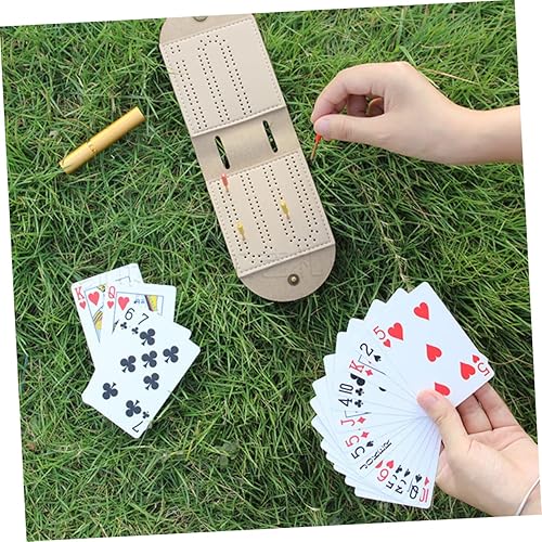 Miniatura 5 de LIFKOME Cuna de viaje 1 juego de mesa de cuna plegable Cuna de viaje Tablas de cuna portátil bolsa de juego de metal multifunción Poker Accesorios