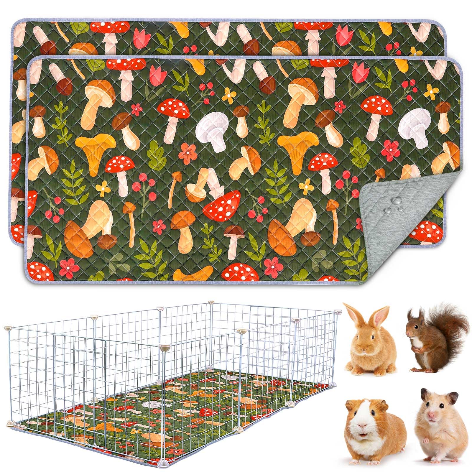 Guinea Pig Cage Liners, Guinea Pig Bedding Super Absorbent, Washable